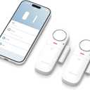 TECKNET Door Alarms When Opened, 2.4G WiFi Smart Door Sensor Alarm & Chime, App Alerts, Door Alarms for Kids Safety, Wireless Window Alarms for Home Security Systems for House, Pool, Sheds, 2 PCS