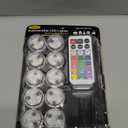 HL Small Submersible Led Lights with Remote,Mini LED Light,Waterproof Tea Light,Underwater Lights,Flameless Candles,Suitable for Vases, Fish Tanks, Hot Tubs, Parties,Wedding,Halloween Decorations (10PC -RGB)