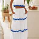 PRETTYGARDEN Women's Summer 2 Piece Beach Outfit Casual Sleeveless Cropped Tank Top High Waisted Maxi Skirt Set (White, L)