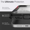 RAPTIC Shield Crystal Clear Case for iPhone 12 for iPhone 12 Pro, [10FT Mil-Grade Drop Protection], [Not Yellowing Tech], Durable Anodized Shockproof Aluminum Frame Slim 12/12 Pro Case, Black & Red
