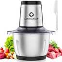 LINKChef Food Processor Small, 6 Cup Food Chopper with Container, 1.5L 250W Electric Meat Grinder for Home Use, Stainless Steel Mini Food Processor for Kitchen, Vegetable, Onion, Garlic, Salad