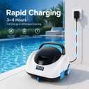 Robotic Pool Cleaner, Cordless Pool Vacuum with 19 GPM Powerful Suction, 2H Runtime and 3H Fast Charging, Dual Filters, Self-Parking, for Above Ground& In Ground Pools Up to 870 sq.ft