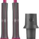 1.2 Inch/30MM Long Hair Curling Iron Barrels for Dyson Airwrap HS01 HS05 Attachment Parts Hair Tool, with Adaptor for Dyson Hair Dryer Converting to Airwrap Styler, 1 Pair