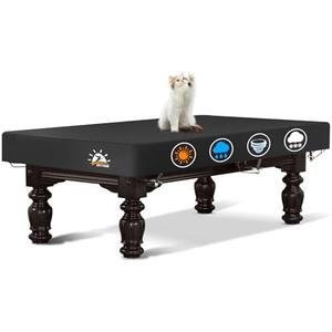 Zettum Pool Table Cover - Billiard Table Covers, 600D Waterproof Covers for Billiard Pool Table, Heavy Duty Scratched-Free UV Protection Snooker Furniture Table Cover - 8 Feet