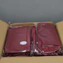 12 Pack Round Tablecloth 120 Inch - Burgundy Polyester TableCloth for Round Table, Premium Burgundy Tableclothes Washable Fabric Table Cover for Wedding Party Banquet Restaurant Reception Dining