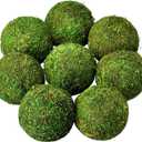 Moss Balls Decorative 3.5, 8Pcs Large Green Moss Balls Decorative for Bowl fillers,Natural Handmade Ball Vase Fillers for Centerpieces,Garden Weddings Party Home Decor (9cm)