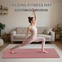 7-Fold Yoga Mat 70"x24" - 1/2 Inch Thick Folding Exercise Mat, Compact Non-Slip TPE Mat for Travel, Storage, Yoga & Home Gym, Lightweight & Portable