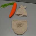 IMEKIS Newborn Photography Props Baby Boy Girl Happy Easter Bunny Outfit Handmade Carrot Crochet Knitted Wrap 1st Birthday Cake Smash Photo Shoot 1st Easter Rabbit Beanie Hat Diaper Accessories