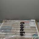 Babelio Baby Gate for Stairs, Kitchen & Doorways, 26-43" W 28" H No Bottom Bar| Easy Installation| One-Handed Operation| Auto-Close| Hardware Mount (Drill Needed) Safety Dog/Pet Gate Indoor (White)