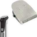 maxeylead 32mm Full Size Replacement Trimmer Blade Compatible with Philips Norelco Multigroom MG3750 MG5750 MG7750 MG7790 MG9510 BT5511 Beard Trimmer Attachment Parts Black (Silver)
