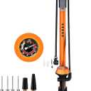 GOBKO Bike Pump with Gauge,Bicycle Floor Pump for Presta and Schrader Valves Bike Tire Pumps Inflator High Pressure 160PSI & 11BAR Portable Air Pump for Road Bike Car MTB Sports Balls