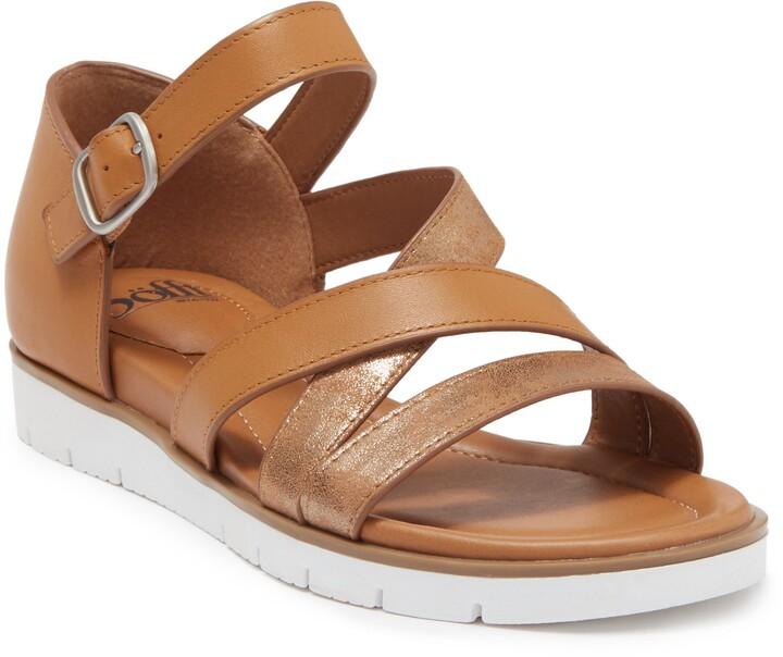 Sofft  Maretta Leather Sandal  Brown Size 6