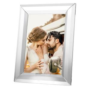 5x7 Crystal Picture Frame - Exquisite Crystal Photo Frame for Tabletop/Desktop Display, Vertical Orientation