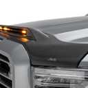 Auto Ventshade [AVS] Aeroskin Hood Lightshield / Protector | Fits 2019 - 2025 Chevrolet Silverado 1500, Old Body (see guide) | Low Profile Deflector / Bug Shield - 1 pc., Textured Black | 753189