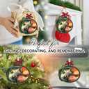 2 x Gone Fishing Christmas Ornament 2025 - Wooden Fish Ornaments for Christmas Tree, Fishing Gifts for Men, Dad, Husband, Grandpa - Fisherman Christmas Decoration, Outdoor Sports Gift Ideas