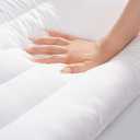 Pozino Flat Thin Pillows for Sleeping - King Size 1 Pack Slim Bed Pillows for Side Back Stomach Sleepers,2.5 inch Height Ultra Low Pillows,Down Alternative Filling (White)