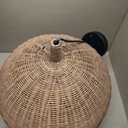 3-Light Wicker Rattan Light Fixture,Seagrass Pendant Lights | 16.54"Hand-Woven bamboo Chandelier,Rattan Hanging Lights,Boho Basket Lamp for Living Room Dining Kitchen Island Farmhouse