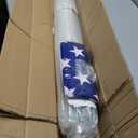 14 Gauge 20FT Telescoping Flag Pole Kit, Heavy Duty In Ground Telescopic Flag Poles with 3x5 American Flag, Outdoor Old Glory Flagpole Kits for Outside, Yard, Residential or Commercial (Silver)