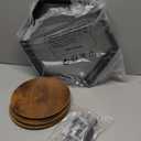 JOPBENG 3 Packs Wall Planters for Indoor Plants, 7.9inch Metal Plant Holder Hanger Wall Decor, Mounted Hanging Window Shelves Outdoor Rack (Black Wooden Base)