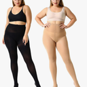 MANZI Women's 2 Pairs Control Top Pantyhose High Waist Plus Size Tights Ultra-Soft, Color Mixture, Size 3XL/4XL