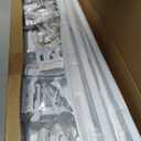 Ceiling Curtain Track, Curtain Track with Roller Hooks, 18ft - 24ft Ceiling Mounted Rail Set for Room Divider, White