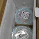 3 Cup Glass Meal Prep Containers With Turquoise Lids, Airtight 23oz glass Storage Container Set, Heat-Resistant BPA-Free for feeding the Southern Starter, Microwave, Dishwasher, Freezer Safe (4 Packs)