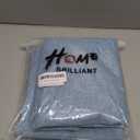 Home Brilliant Euro Sham Pillow Covers 24 x 24 Linen Decorative Throw Pillows for Couch Garden Patio Outdoor, Set of 2, Light Blue, 24x24 inches, 60cm