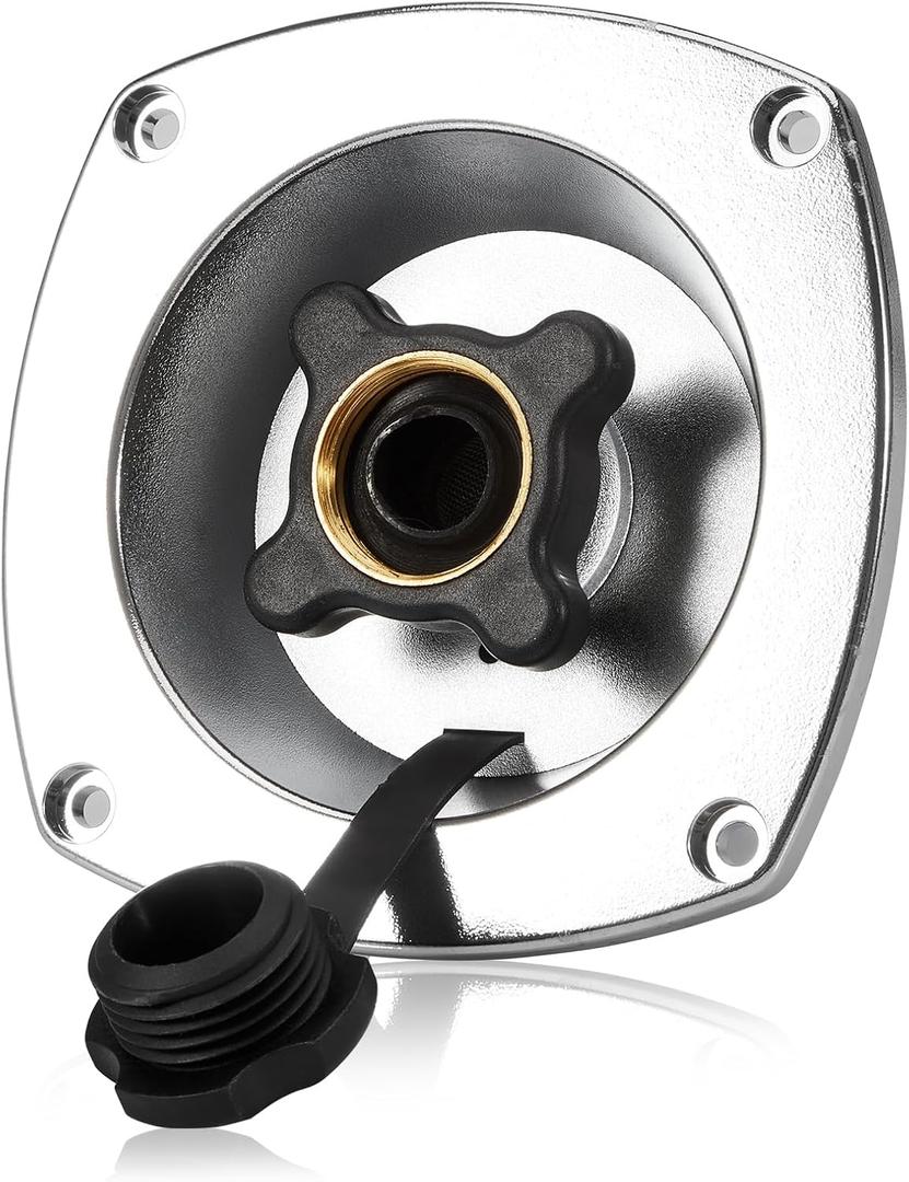 RV City Water Inlet with Check Valve Chrome Wall Mount City Water Connection for rv Water Fill Inlet for Camper,Marine,Trailer,Motorhome Inlet