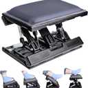 Scalebeard Foot Rest for Under Desk at Work,Height Adjustable Infinite Angle Under Desk Footrest,Ergonomic Foot Stools for Under Office Desk, Height Up to 10.6", Large 15.75" x 12.4" Panel (Gray)