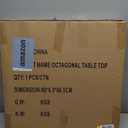 48" 8-Player Foldable Poker Table Top, Casino Texas Hold'em Layout, Portable Anti-Slip Blackjack Poker Table Mat with Carrying Bag for Family Games Casino