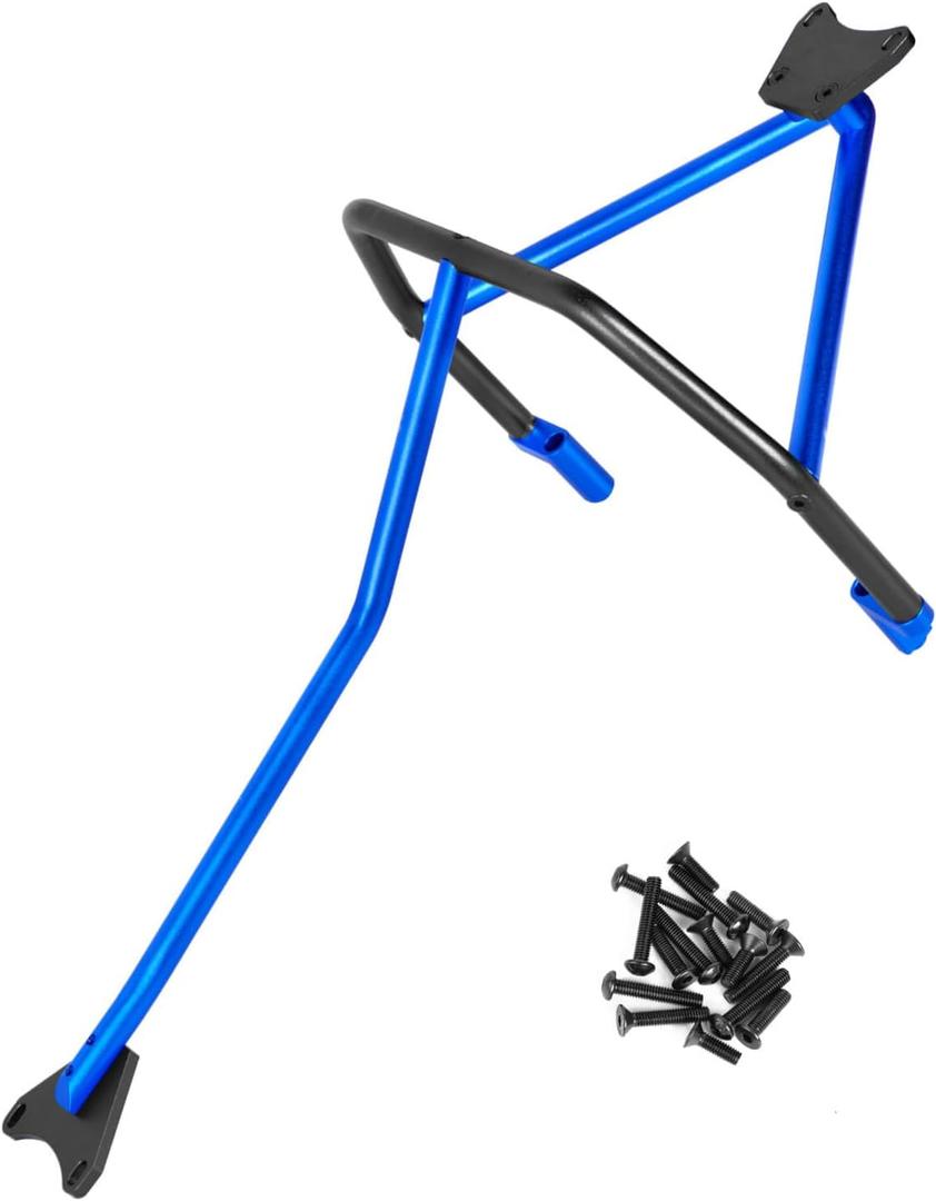 Aluminum Inner Roll Cage Upgrades Parts for 1/ 10 Lcg Slash 4X4&Rally VXL 4X4, Hot Racing Part Blnumber LCF11206, Black with Navy Blue
