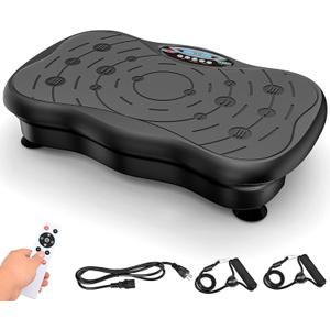 Vibration Plate Exercise Machine for Lymphatic Drainage Weight Loss, Whole Body Workout Vibration Fitness Platform ,Home Training Equipment ,Sport Gym for Weight Loss Fat Burner for Women Men (Large)