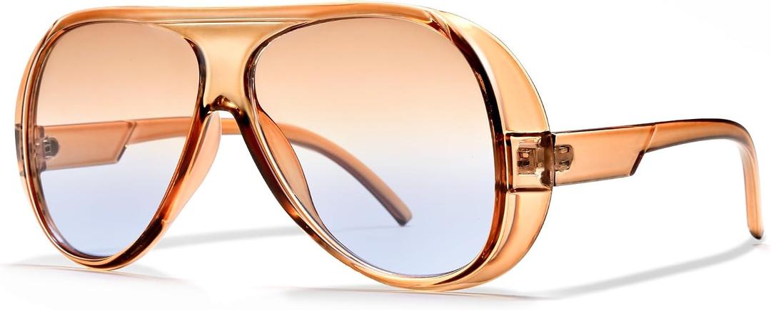 Pro Acme Trendy Aviator Sunglasses for Women & Men, Retro Oversized Square Frame UV400 Protection Sun Glasses