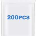 200 PCS 1.5" x 1.5" Thick 2.4 Mil Small Clear Zip Poly Bags Mini Plastic Reclosable Zip Seal Lock Bags Necklace Ring Coin Beads Jewelry Pill Zipper Bag
