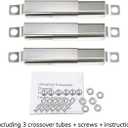 Utheer Grill Replacement Parts for Charbroil Advantage Series 4 Burner 463344015 463343015 463240015 463432215 Gas Grills, 3 Burner 463436815, Grill Burner Heat Plate Shield Adjustable Crossover Tube