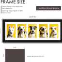 DUENPY 8x24 Collage Picture Frames Display Five 4x6 Picture Collage Wall Decor Wall Hanging or Tabletop Black, 8x244x6 Opening