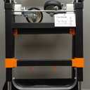 3 in 1 Heavy Duty Folding Hand Truck, Convertible Portable Steel Dolly with Telescopic Handle, Foldable Utility Cart with Rubber Wheels, 500 LBS (Silver)