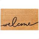 Welcome Mat - Aesthetic Script, Non-Slip, Tufted - 17x30
Premium Natural Coir Doormat
