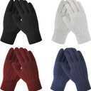 fauson Winter Gloves - 4 Pairs Winter Gloves Women Men Cold Weather Valentines Day Gifts for Her Womens Gloves