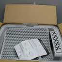 FURTIME Stainless Steel Cat Litter Box with Lid, Metal Kitty Litter Box for Small Cats, Kitten Litter Boxs with Scoop and Mat, Non-Sticky, Anti-Leakage, Easy to Clean, 17"x13"x8.4" (Small) (Silver)