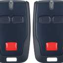 Kingdder 2 Pcs 2 Channel Remote Control Compatible with BFT Mitto B RCB02 R1, 433.92mhz Gate Opener Remote Control Transmitter for All Kinds of Doors, Easy to Program