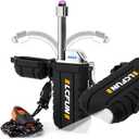 LcFun Electric Dual Arc Lighter USB Rechargeable, Windproof Plasma Lighters with LED Battery Indicator, Waterproof Flashlight Lighter with Whistle Lanyard for Camping, Survival Gear