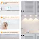 FXPS LED Under Cabinet Lights, USB Rechargeable Battery Powered Kitchen Mountain Corrugated Lights, Closet Lights with Motion Sensor in 3 Color temperatures. (21.3in)