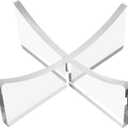 Acrylic Ball Stand Holder, 6-Pack Display Stands for Football Basketball Soccer, Volleyball Rugby Clear Case Rack (3.54x1.3 inch)