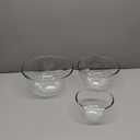 WhiteRhino Glass Mixing Bowls Glass Bowls with Lids Set(4.5QT,2.7QT, 1.1QT),Large Salad Bowls, glass mixing bowl Space-Saving Nesting Storage bowls for Cooking, Baking, Prepping, Dishwasher Safe
