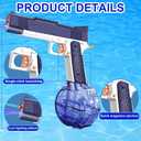 Electric Water Gun for Adults  Automatic, Battery-Operated Water Pistol with 32 Ft Range, 550ML Large Capacity Squirt Gun for Kids Summer Outdoor Fun High-Powered (Blue)