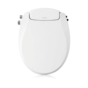 Brondell Bidet Toilet Seat Non-Electric Swash Seat, Fits Round Toilets, White – Dual Nozzle System, Ambient Water Temperature – Bidet with Easy Installation
