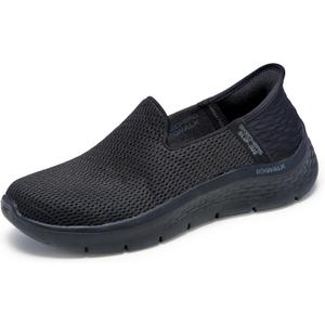 Skechers Women's Hands Free Slip-Ins Go Walk Flex-Relish Sneaker (7 Wide, Black)
