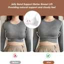 OEAK Womens Wireless Jelly Bras Comfortable Push Up Bra No Underwire Gel Bra Full Support Lift Everyday Seamless Tshirt Bras (White, M)