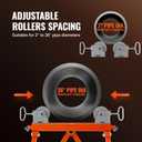 VEVOR Pipe Stand with Roller Head, Heavy Duty 2500 LBS Load Capacity, Suitable for 2-36 inches Pipes, 45# Steel Roller Pipe Stand for Welding